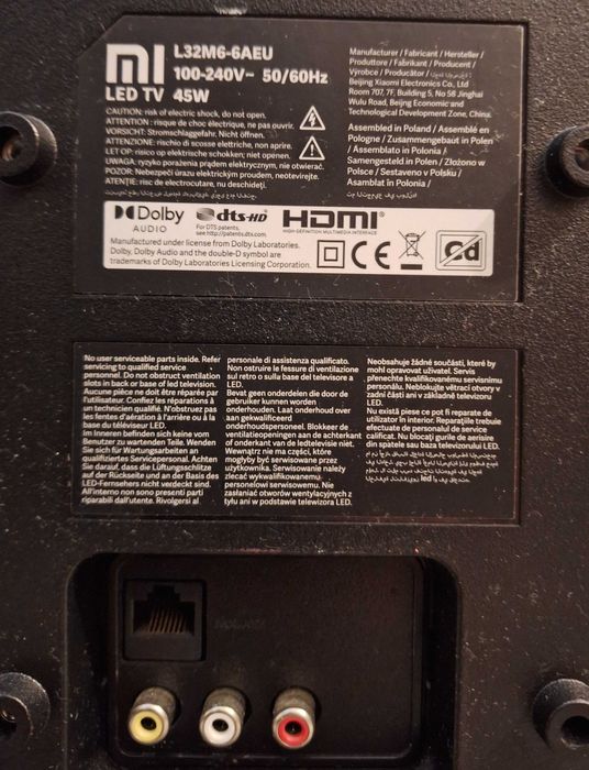 Telewizor Xiaomi LED L32M6-6AEU DAWCA- oddam na części - pisz i PYTAJ