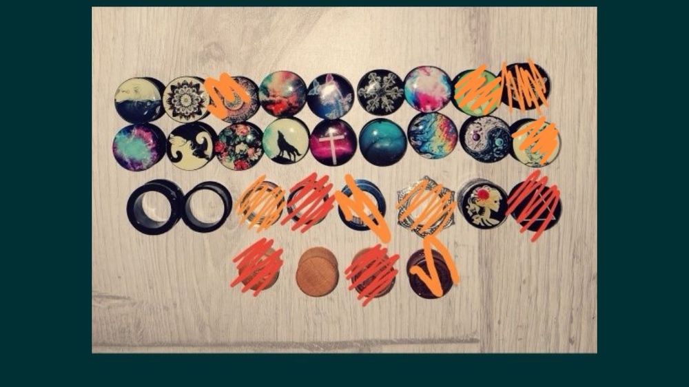 14/16 мм — тоннели, плаги, тонели, тонелi, серёжки, украшения для ушей