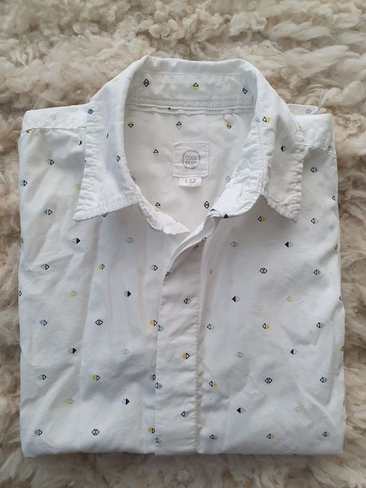 Koszula wizytowa krótki rękaw r. 122 IDEALNE!