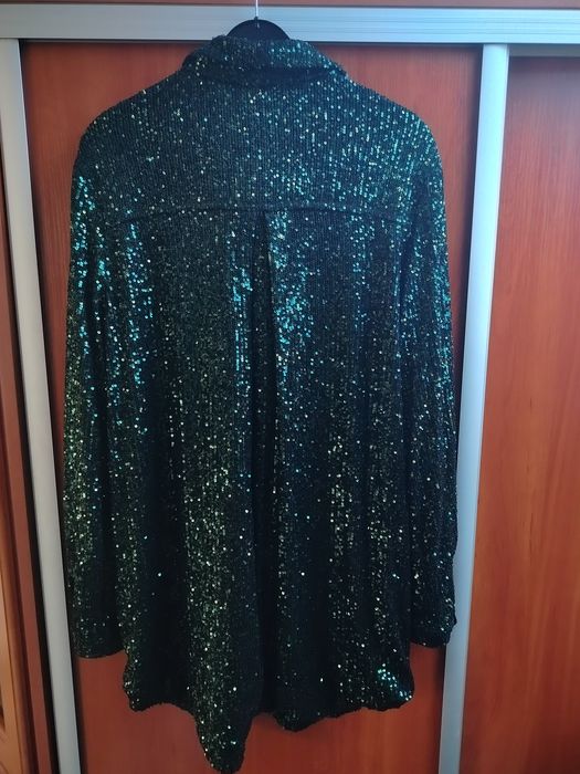 Piękna duża koszula w błyszczące cekiny  Prettylittething 40