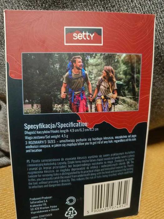 Zestaw do usuwania kleszczy Setty