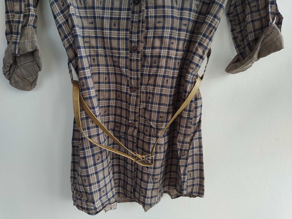 Túnica / camisa quadriculada - Tamanho L