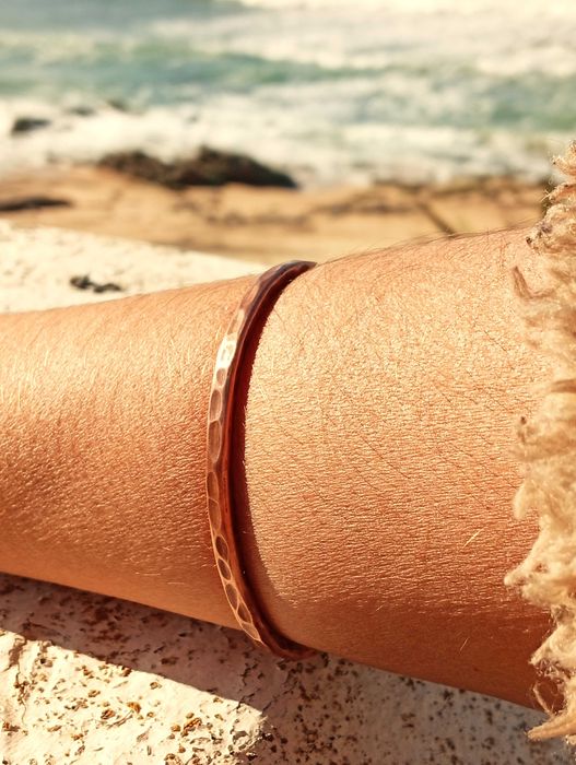 Pulseira de Cobre Verdadeiro. Pulseira Ajustável. Várias Medidas