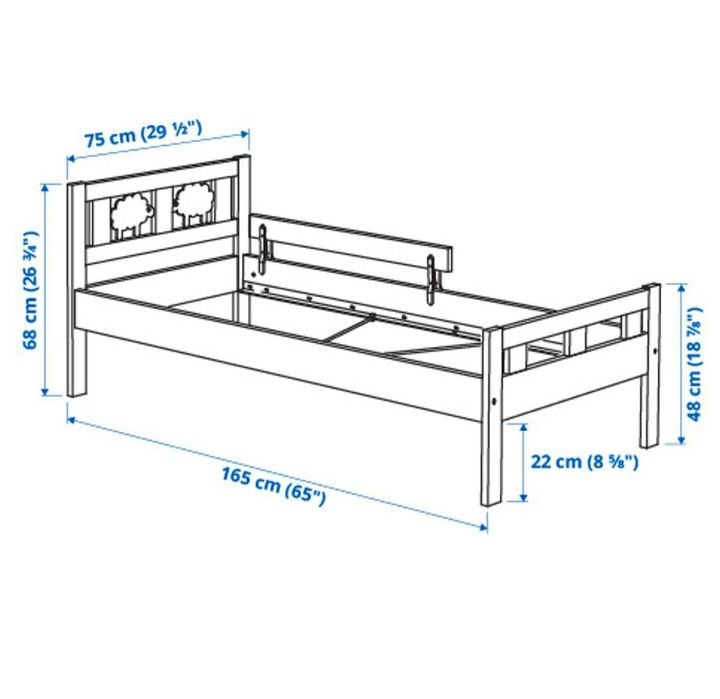 Cama de criança Ikea 70x160cm, com colchão viscoelástico. Posso oferecer resguardos e lençóis.