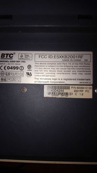 teclado warex 2001rf(tx)