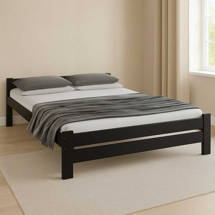 GRUBE Solidne Łóżko sosnowe drewniane Kolory Materace