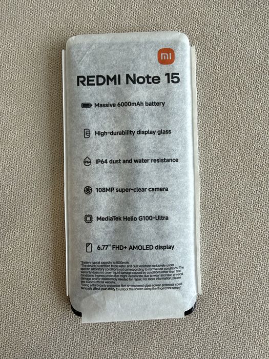 Xiaomi Redmi Note 15 4G NOVO