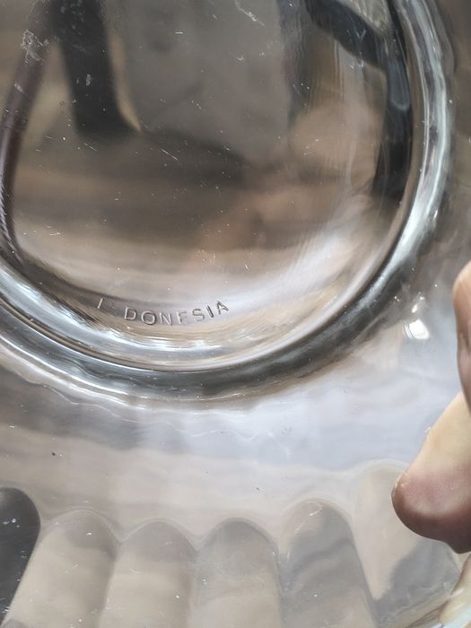 Szklane miski kim glass retro indonesia wintage