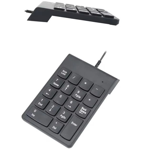 Дротова цифрова клавіатура/цифровий блок  Numpad з кабелем USB для ПК