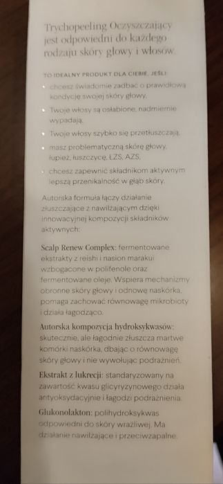 Trychopeeling oczyszczający