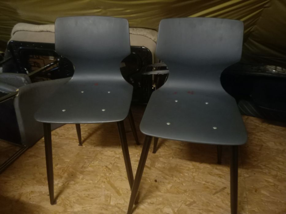 Loftowe Krzesła flototto-industrialny design lat 80tych 4szt