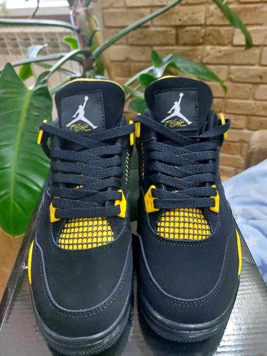 Damskie Buty Retro Air Jordan 4 Yellow Thunder