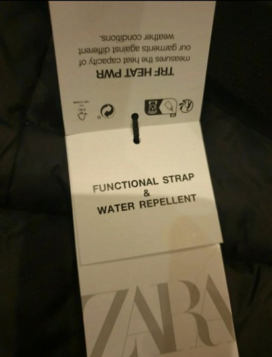 czarna zimowa parka kurtka XL zara
