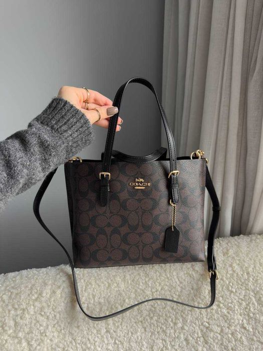 Шкіряна сумка Coach mollie tote 25см