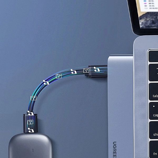 Ugreen wielofunkcyjny HUB 2x USB Typ C na USB Typ C PD (Thunderbolt 3,
