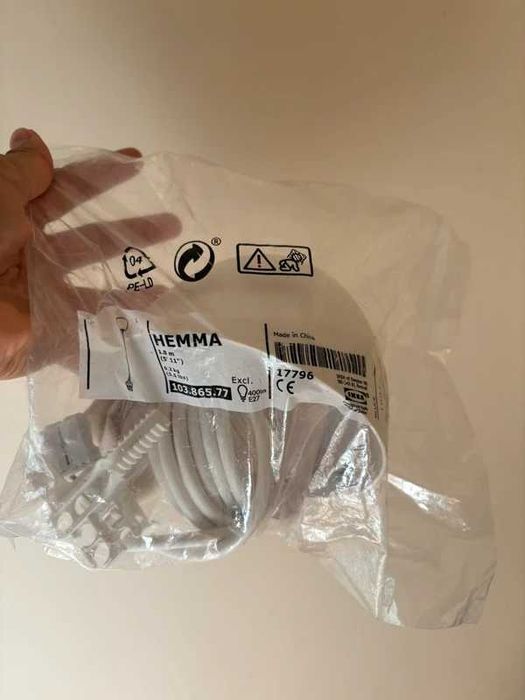 2 Conj de cabo de iluminação branco, com 1.8m (Novos)