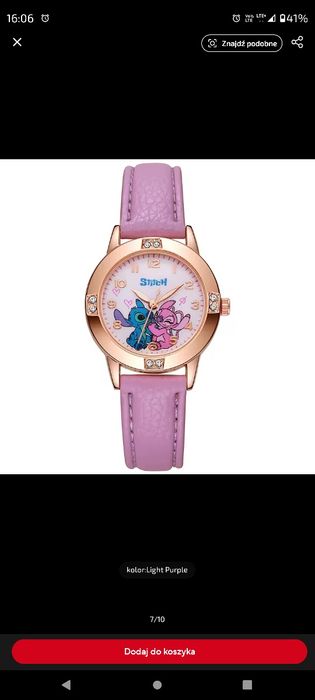 Zegarek stich dla dziewczynki .