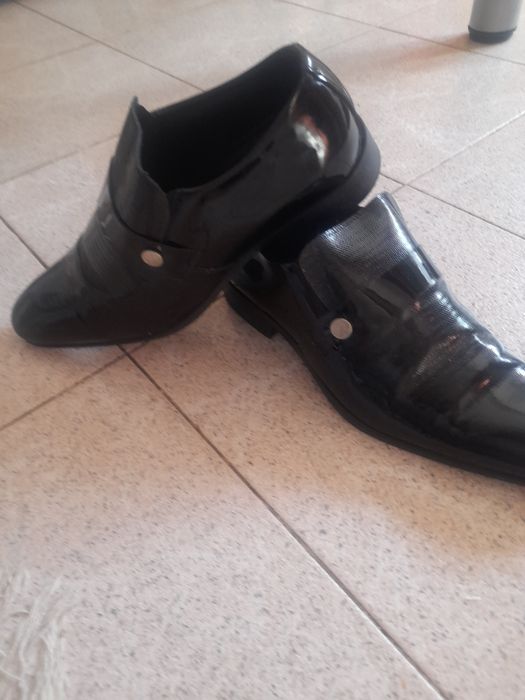 Sapato homem preto em verniz nr38