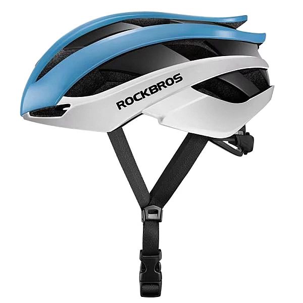 Kask rowerowy Rockbros rozmiar M - niebiesko-biały