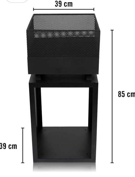Kosz na ogień, palenisko, aluminium, czarny