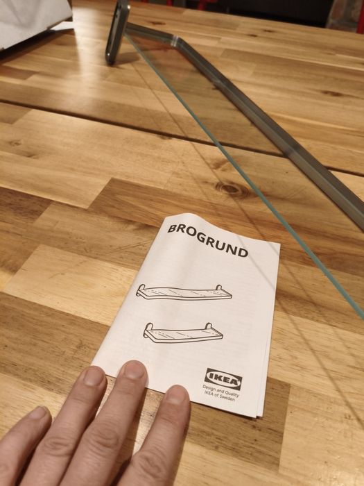Ikea Brogrund półka szklana