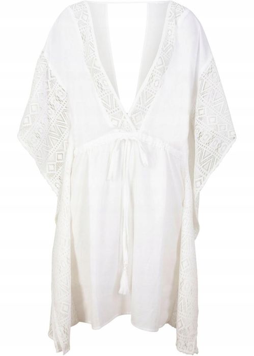 B.P.C plażowa tunika biała boho z koronką r.48/50