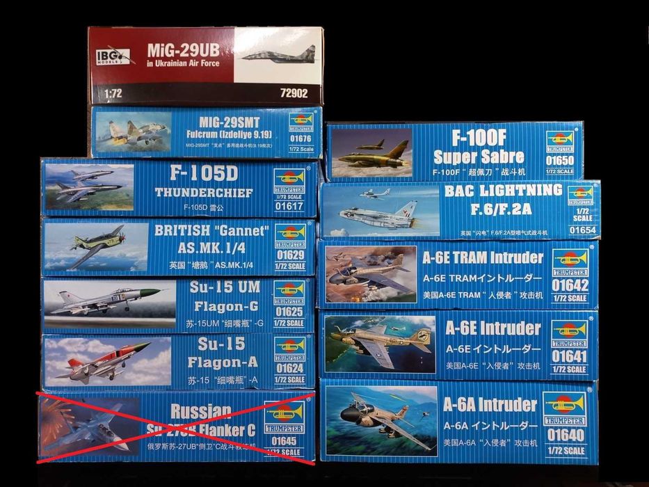 Trumpeter 1/72 Сборные пластиковые модели самолетов