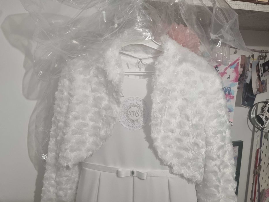 Sukienka komunijna z bolerkiem