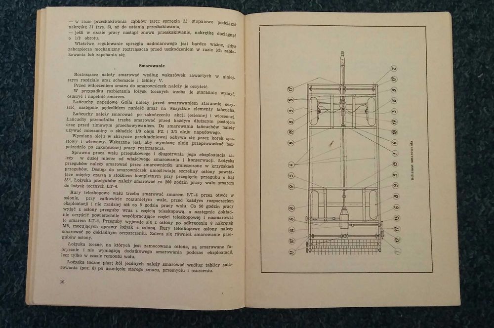 Roztrząsacz obornika N213 instrukcja obsługi katalog części