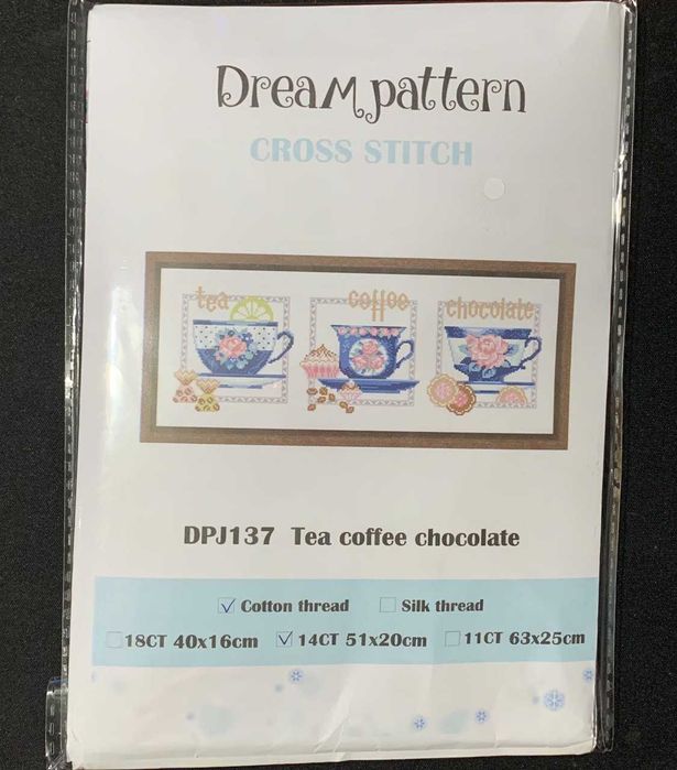 Набір для вишивання 51х20 см Tea coffee chocolate