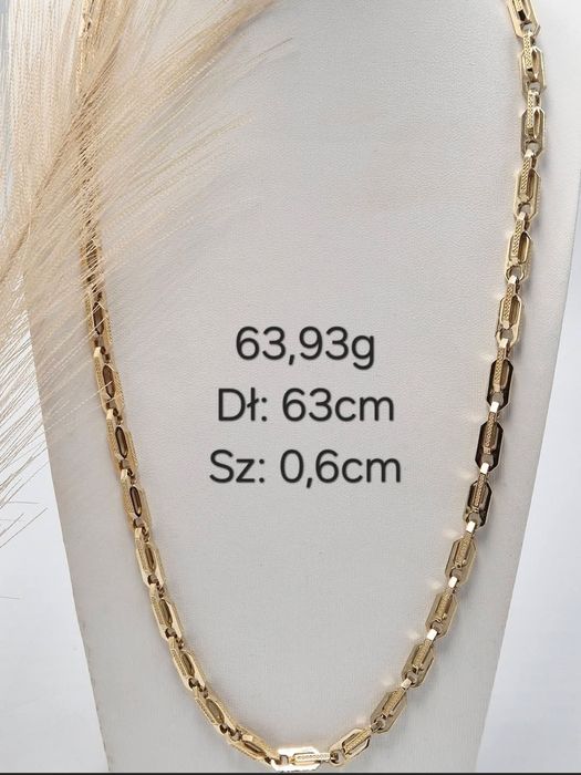 Złoty łańcuszek splot armeński 585 14k NOWY