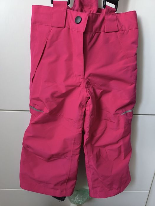 Różowe spodnie na śnieg na szelkach Lupilu r.86/92 nieprzemakalne