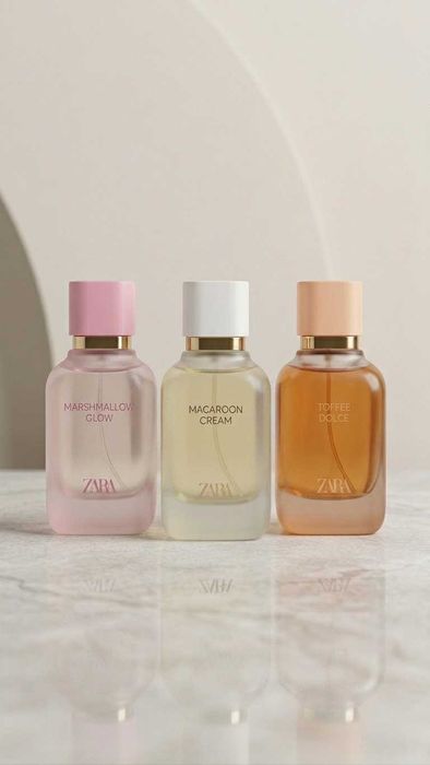 Набір парфумів Zara Marshmallow glow, Macaroon cream, Toffee dolce