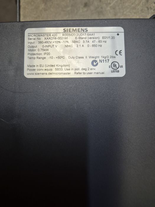 Falownik Siemens 0,75kw 400v