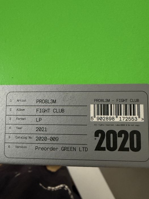 PRO8L3M Fight Club CD PREORDER GREEN LTD limitowana nieodtwarzana