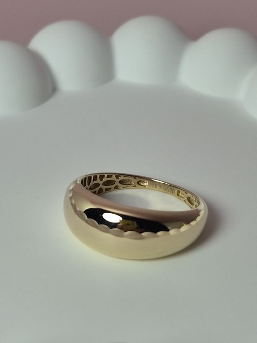 Złoty pierścionek obrączka bańka dmuchany gładki r. 14,5 p. 585