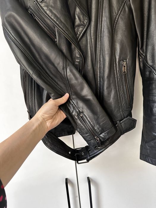 Шкіряна куртка косуха reserved байкерська натуральна шкіра