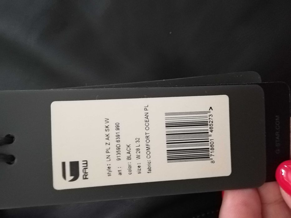 spodnie G-STAR M 38 RAW GS 01 czarne spodnie RAW W 28 L32 nowe