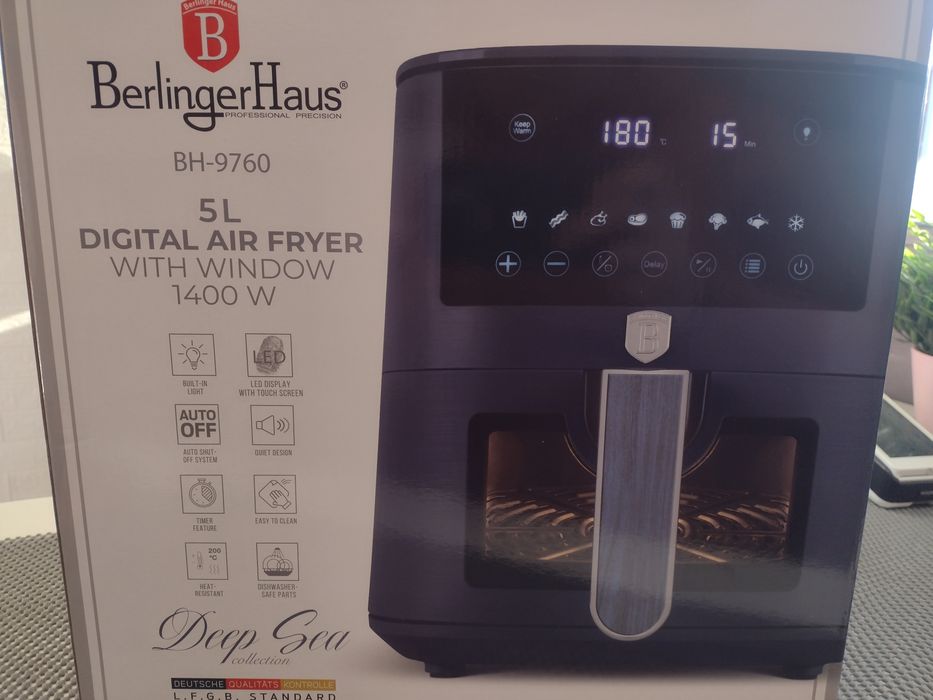 Air Fryer, 5 L Matt Blue | Berlinger Haus BH9760