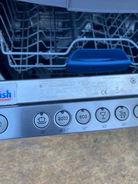 Посудомийна машина Bosch, Під повну забудову, SMV68N60EU, 60 см, Zeolith, 3 кошики, InfoLight!