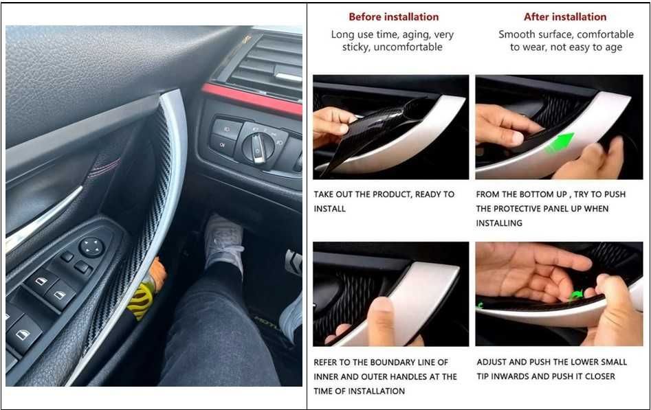 Capa para puxador interior BMW F30–F31–F32–F33–F34-F35-F36-F80-F83