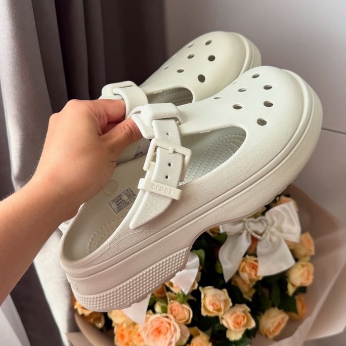Crocs Classic mary jane black bone крокси босоножки w5 w6 w7 w8 w9