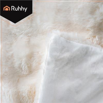 Koc narzuta 1,6x1m biały miękki trwały