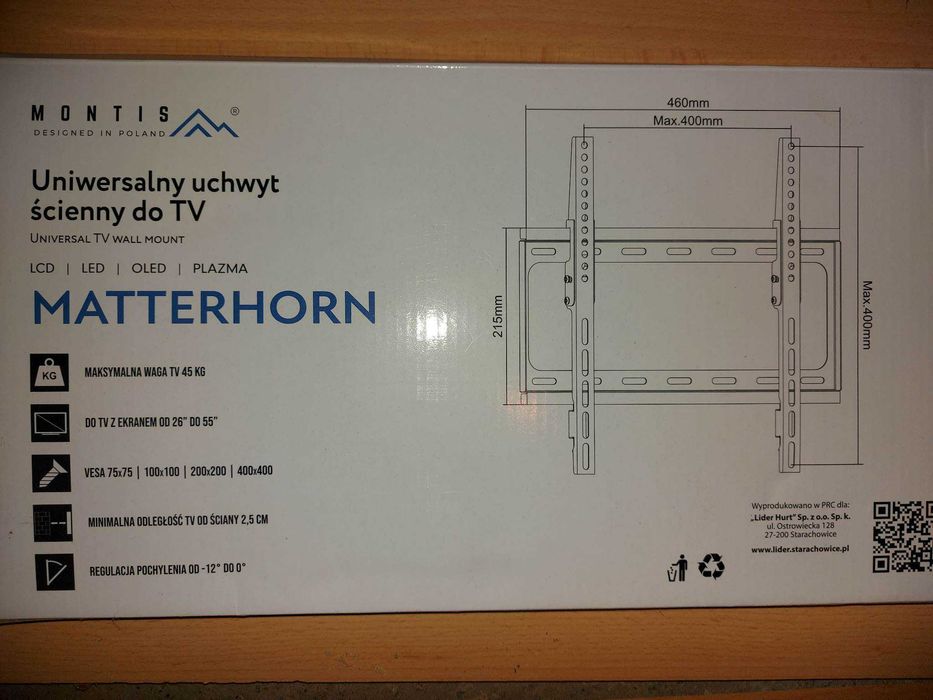 Uchylny uchwyt TV Lcd plazma WIESZAK DO TELEWIZORA do 55