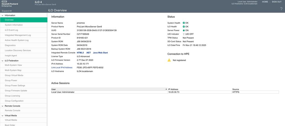 HP MicroServer Gen8, Xenon E31260L, 16GB RAM, iLo Adv -max wersja, NAS