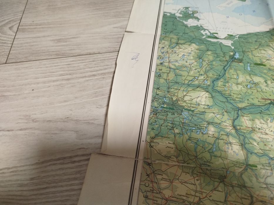 Mapa - atlas geograficzny Polska wyd. 1962 r