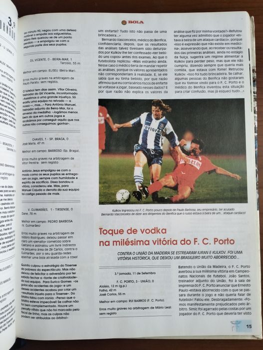 Antigo Livro 1994-95 A BOLA