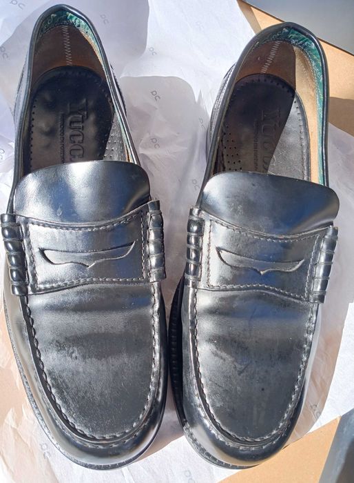 Mocassins pretos formais YUCCA n.º 43 com pouco uso — a ¼ do preço!