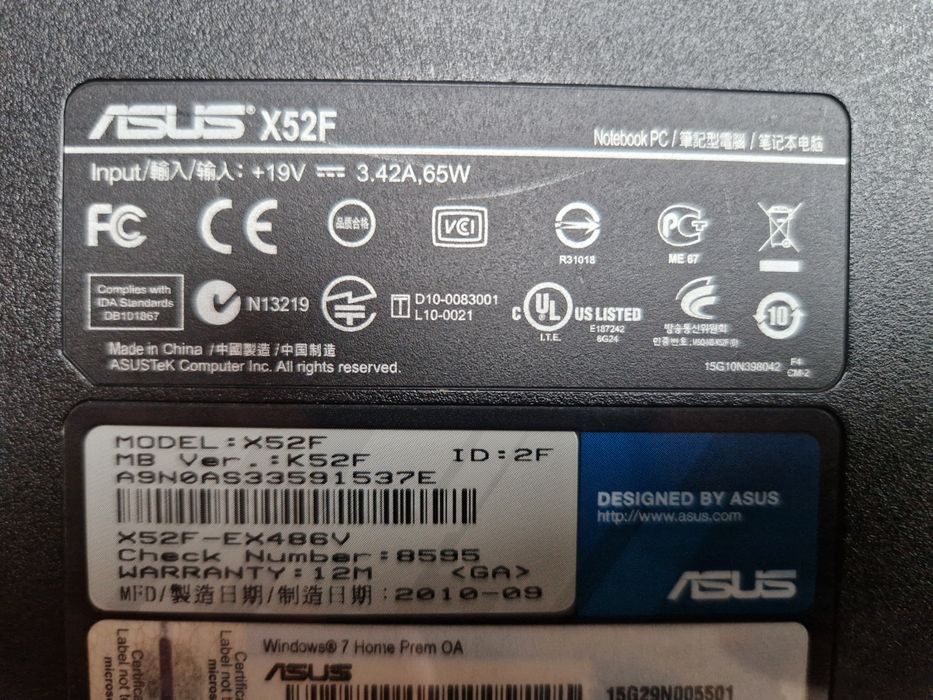ASUS X52F - sprawny
