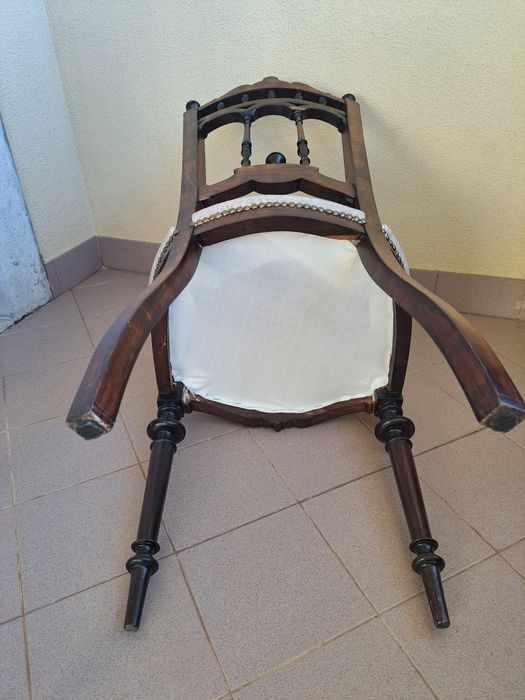 Conjunto de 4 cadeiras pau santo restauradas